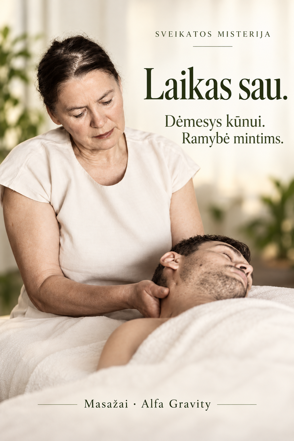Sveikatos Misterija – massage and Alfa Gravity